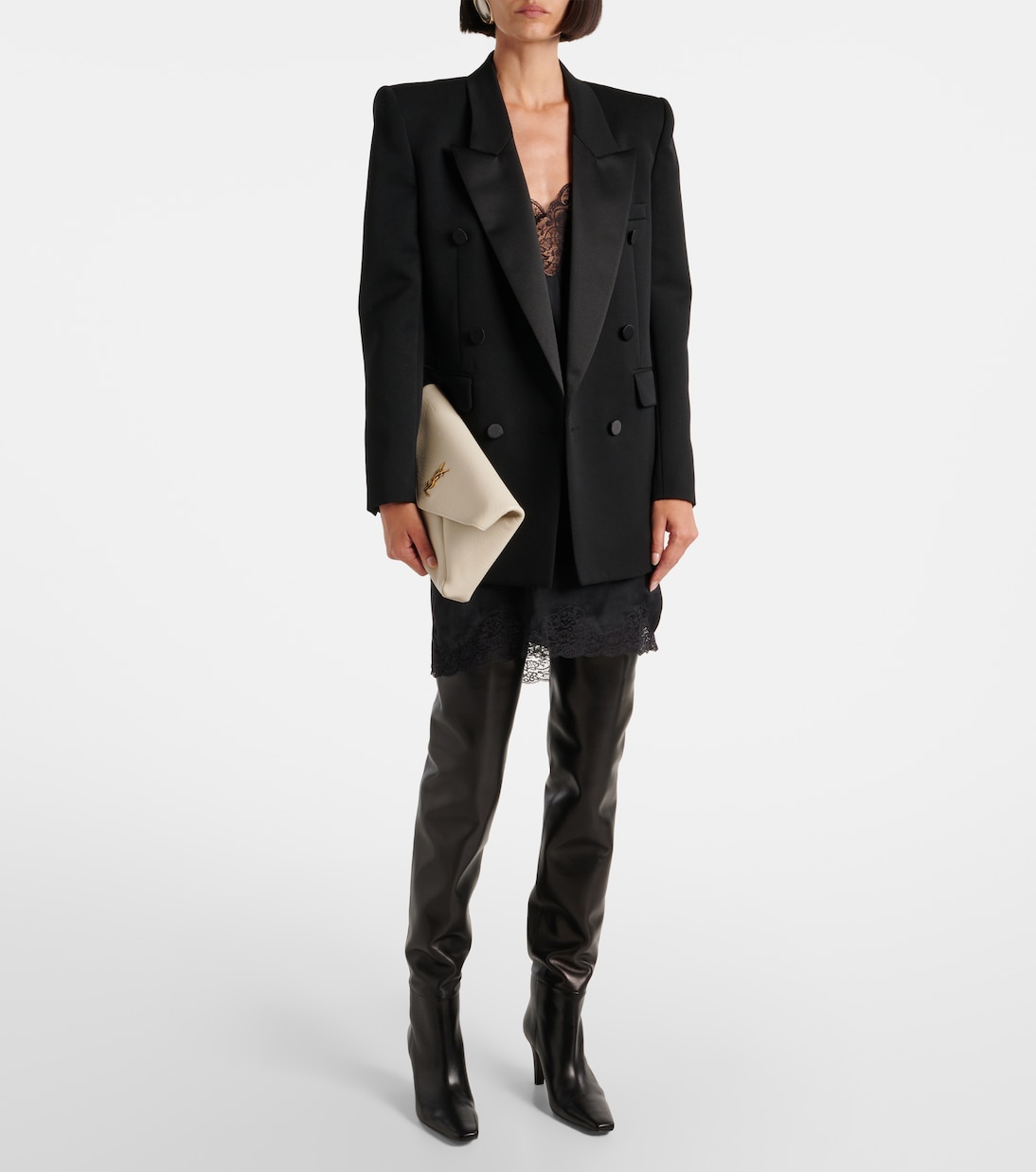 Overknee-Stiefel Jill 75 aus Leder | Saint Laurent