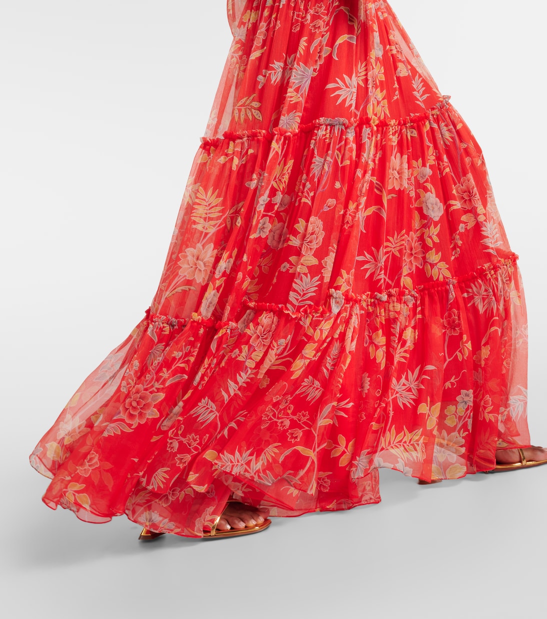 Floral tiered silk maxi skirt | Etro