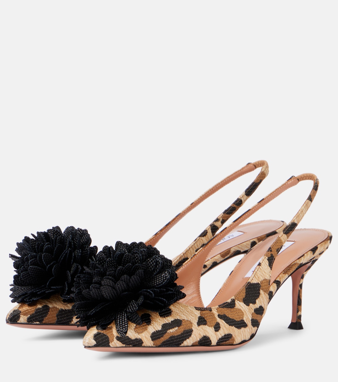 Couturier 65 raffia slingback pumps | Aquazzura