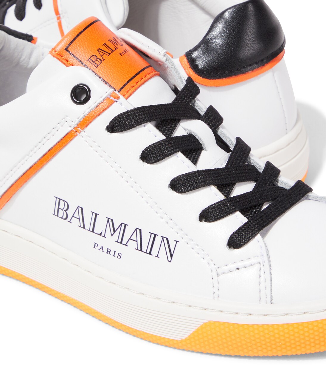 Logo leather sneakers | Balmain Kids