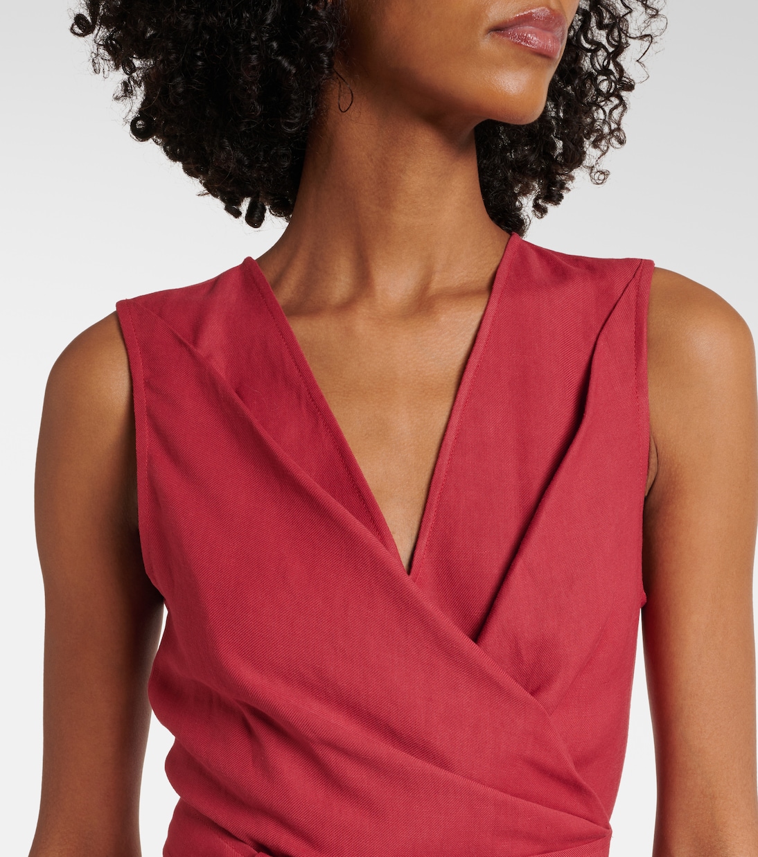 Gathered midi dress | Brunello Cucinelli