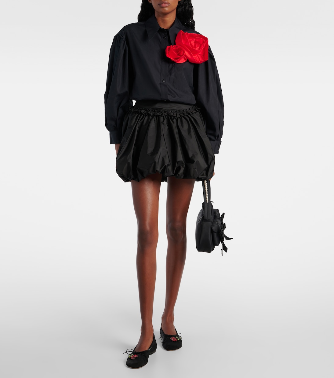 Gathered taffeta miniskirt | Simone Rocha