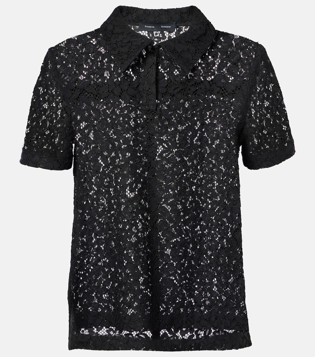 Kennedy floral lace polo shirt | Proenza Schouler