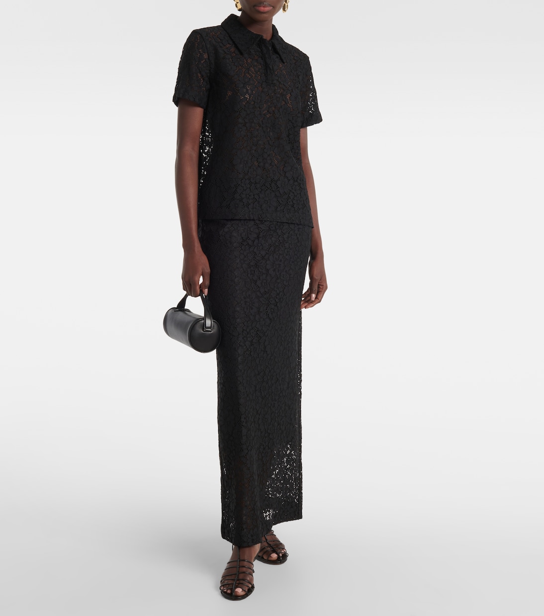 Kennedy floral lace polo shirt | Proenza Schouler