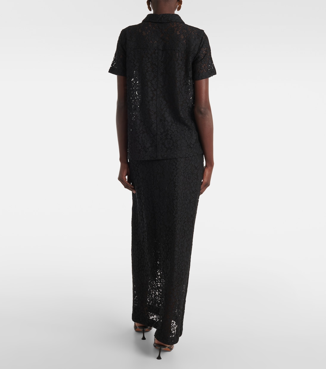 Kennedy floral lace polo shirt | Proenza Schouler