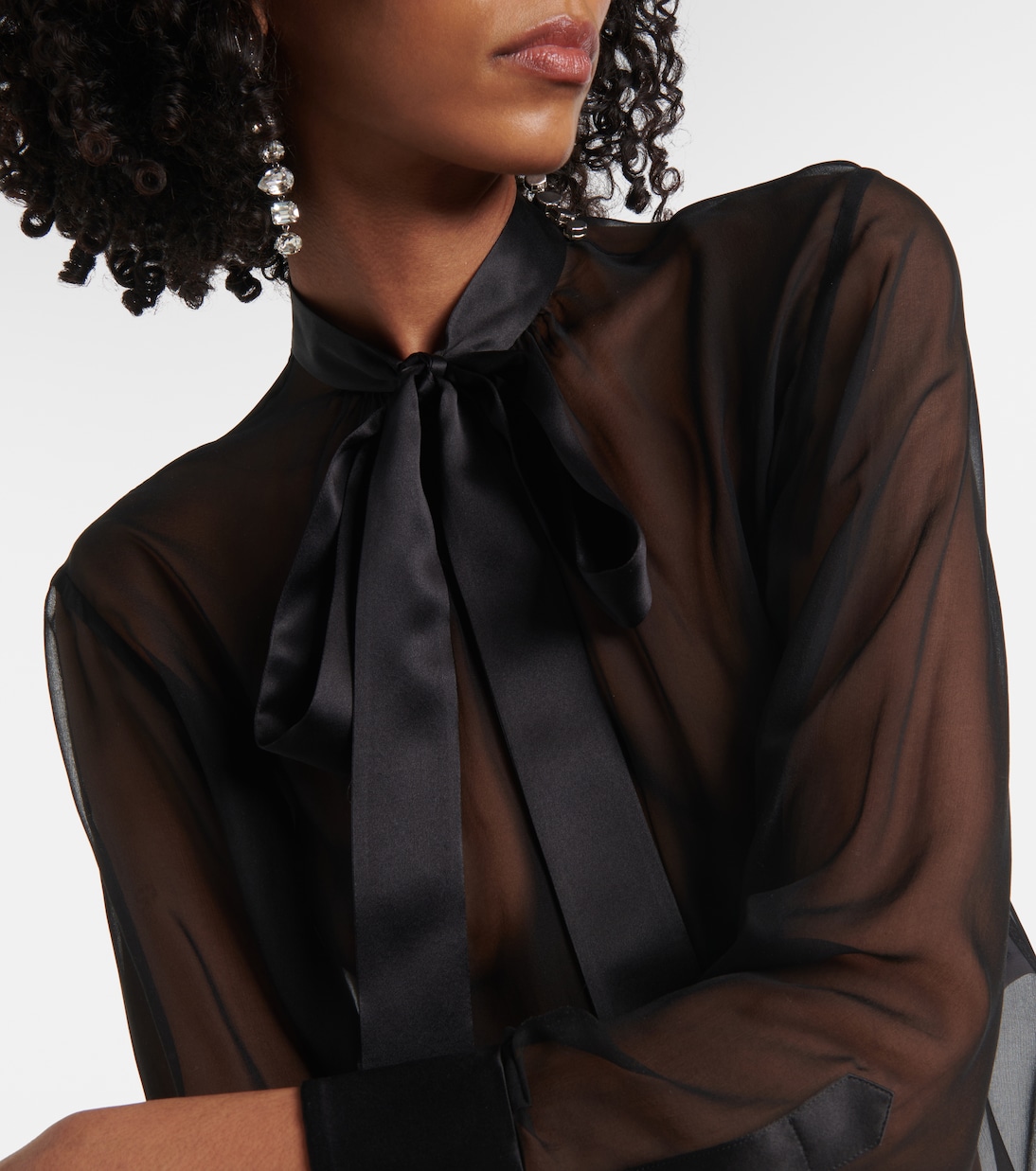 Schluppenbluse aus Seidenchiffon | Dolce&Gabbana