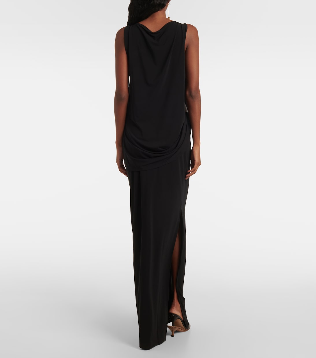 Peplo draped jersey maxi dress | Jacquemus