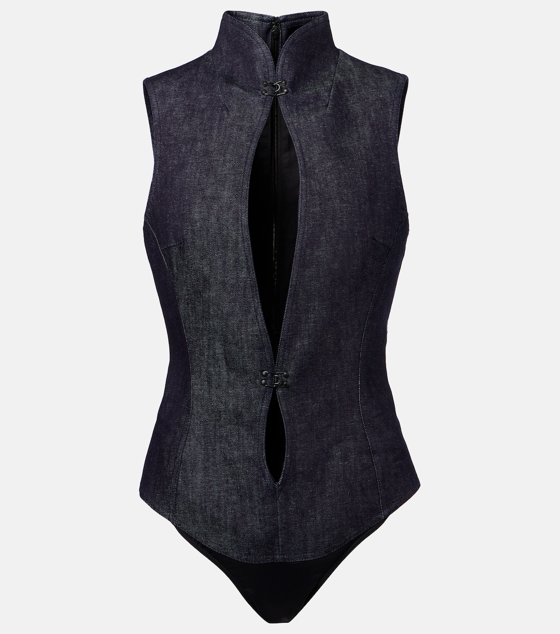 Cutout denim bodysuit | Mugler