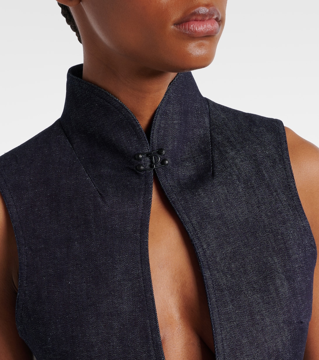 Cutout denim bodysuit | Mugler