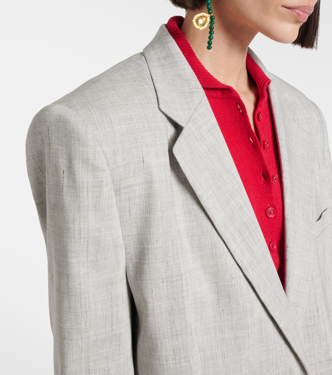 Oversized linen and wool blazer | Magda Butrym