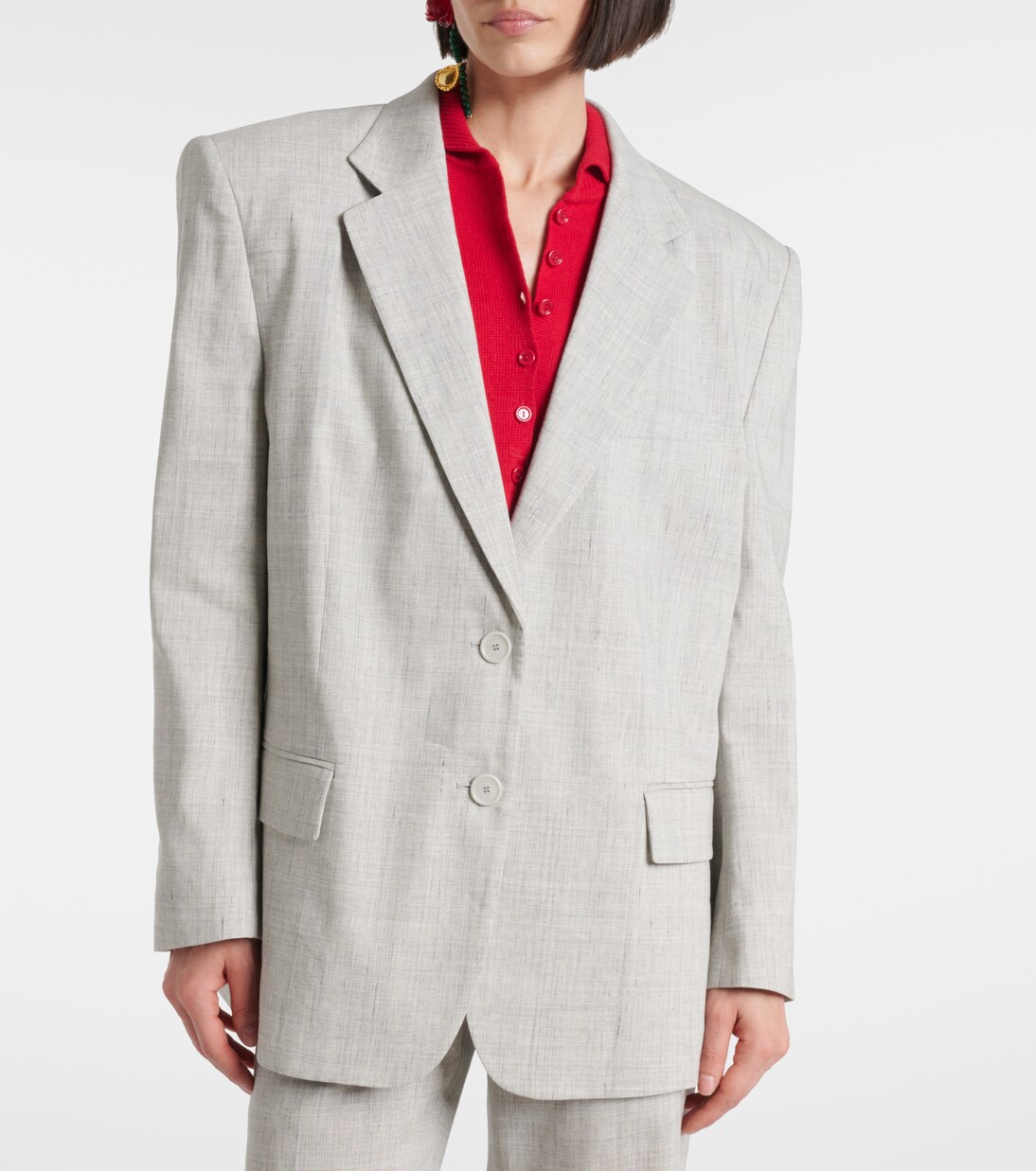 Oversized linen and wool blazer | Magda Butrym