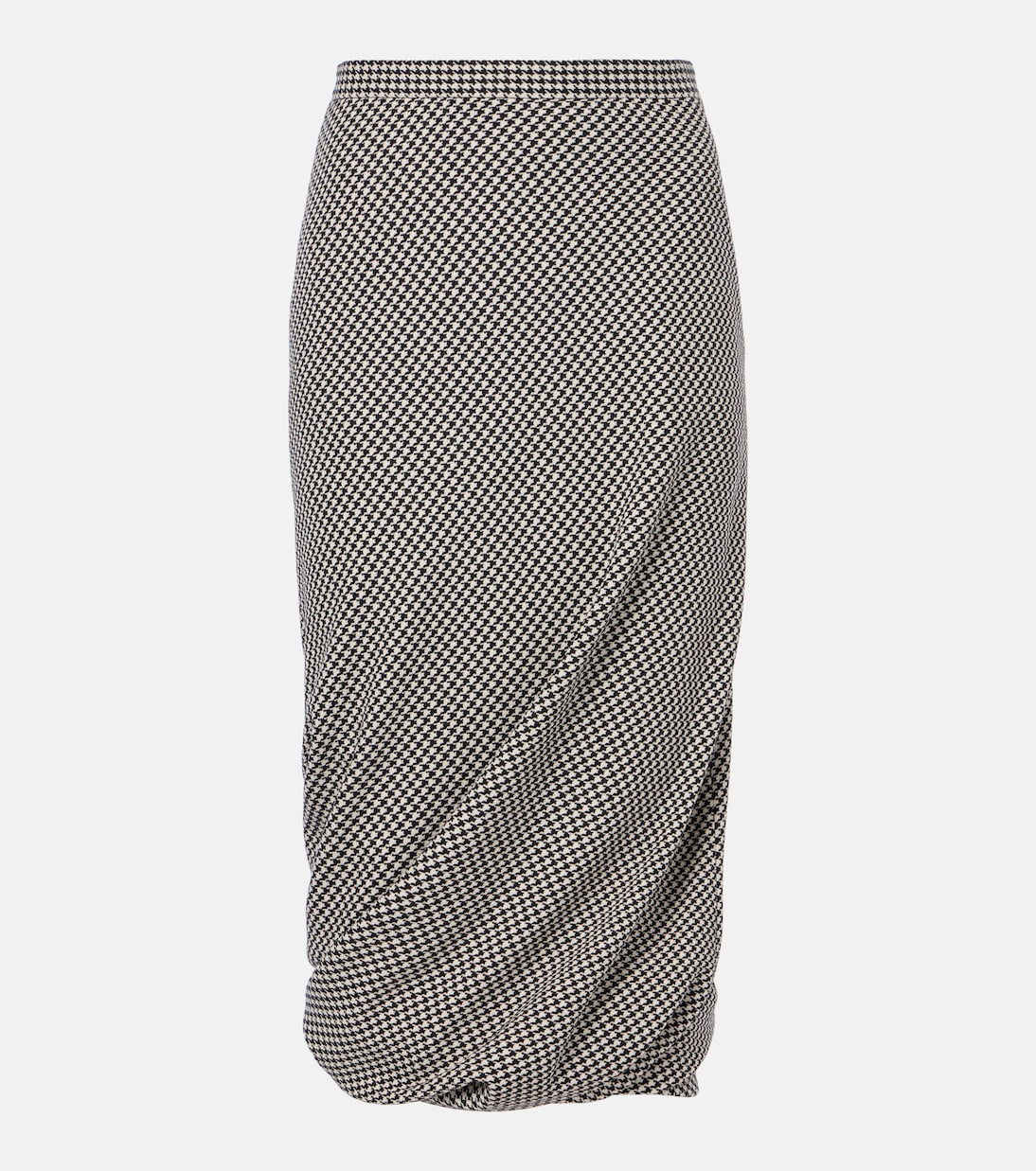 Twisted houndstooth wool pencil skirt | Balenciaga