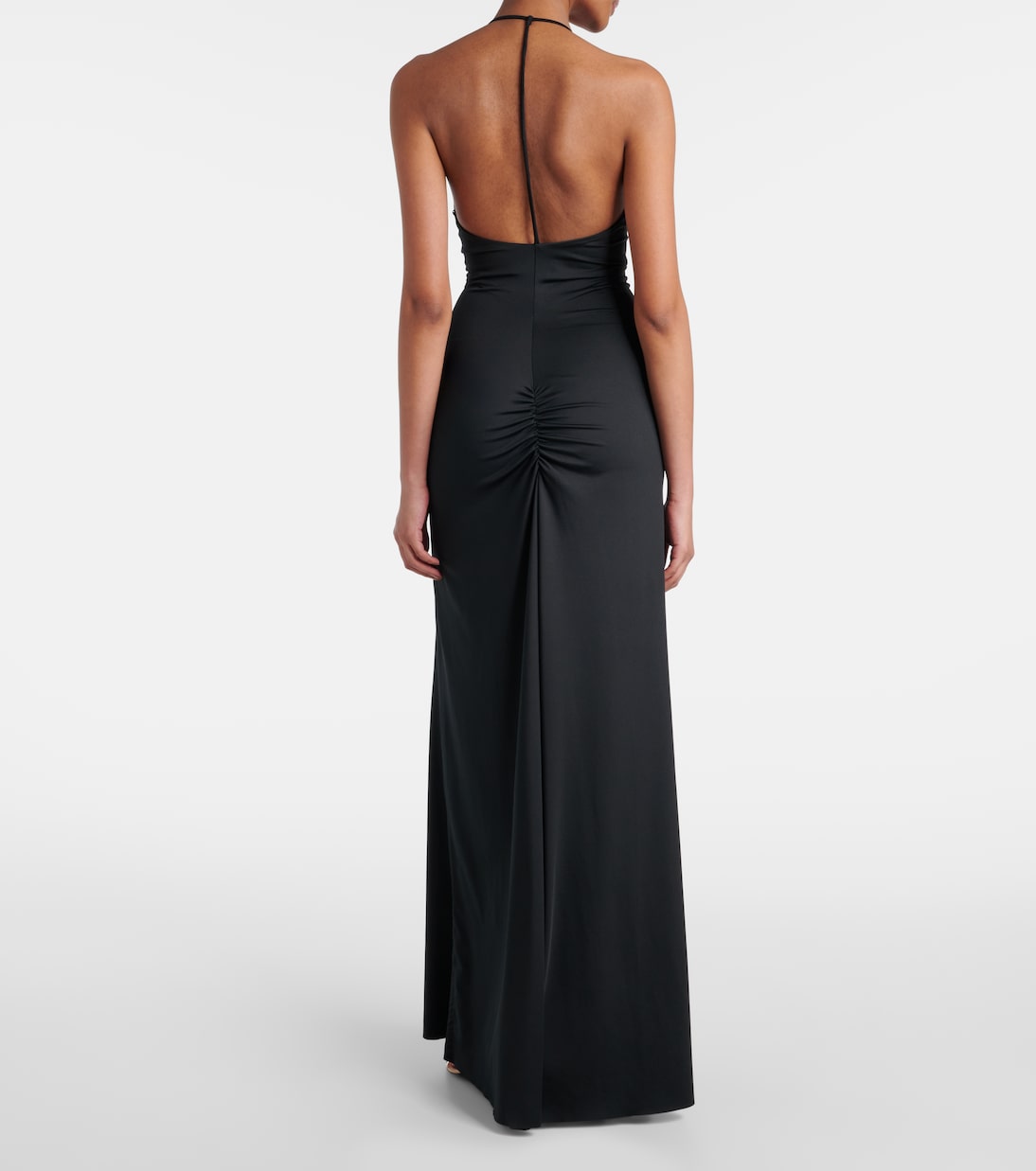 Gathered jersey open-back gown | Victoria Beckham