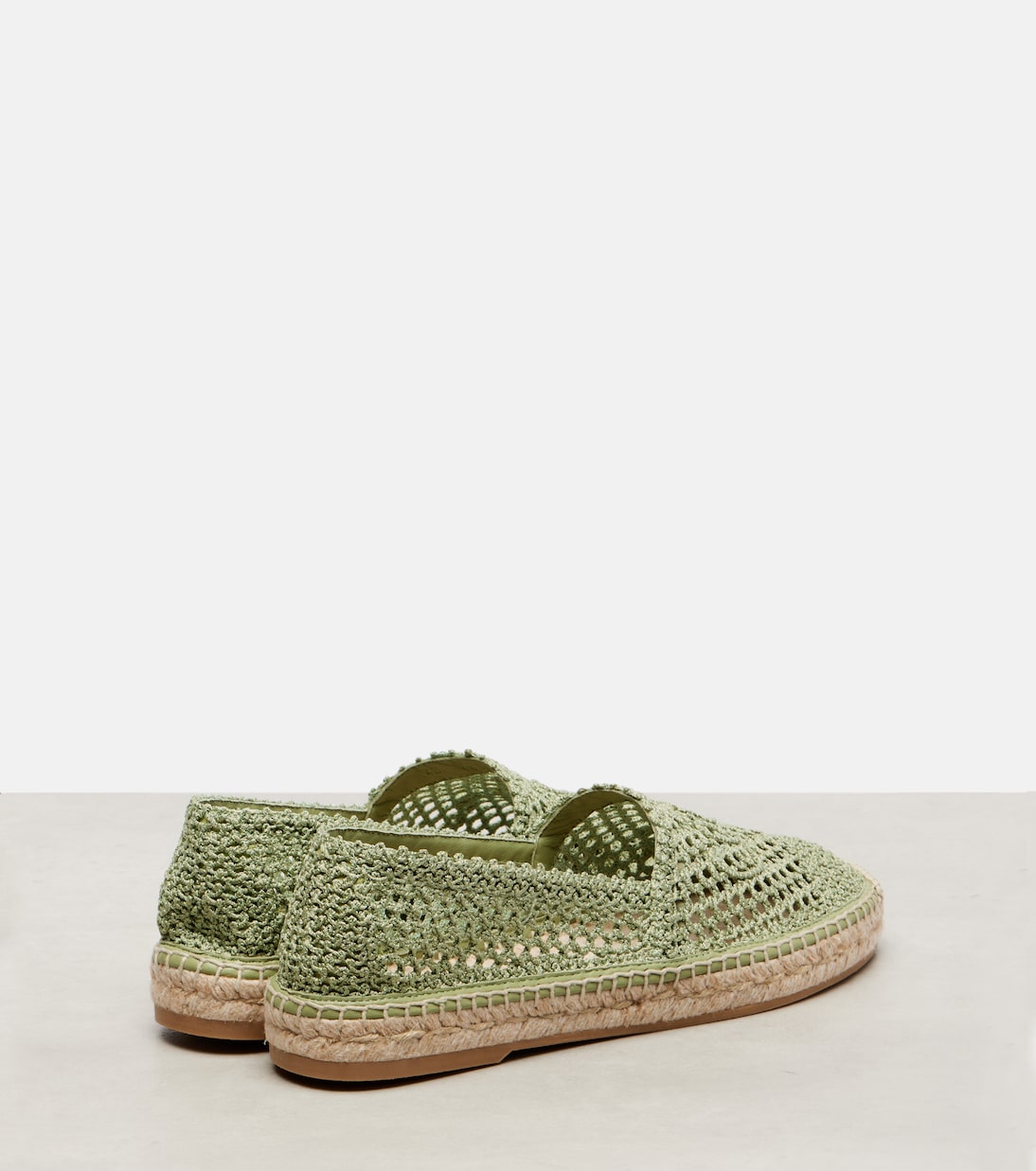 Isla leather-trimmed crochet espadrilles | Chloé