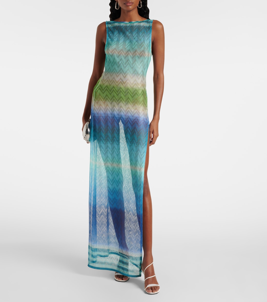 Maxikleid aus Häkelstrick | Missoni