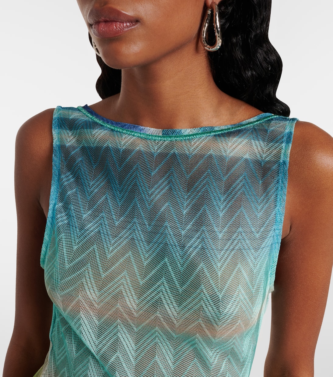 Maxikleid aus Häkelstrick | Missoni