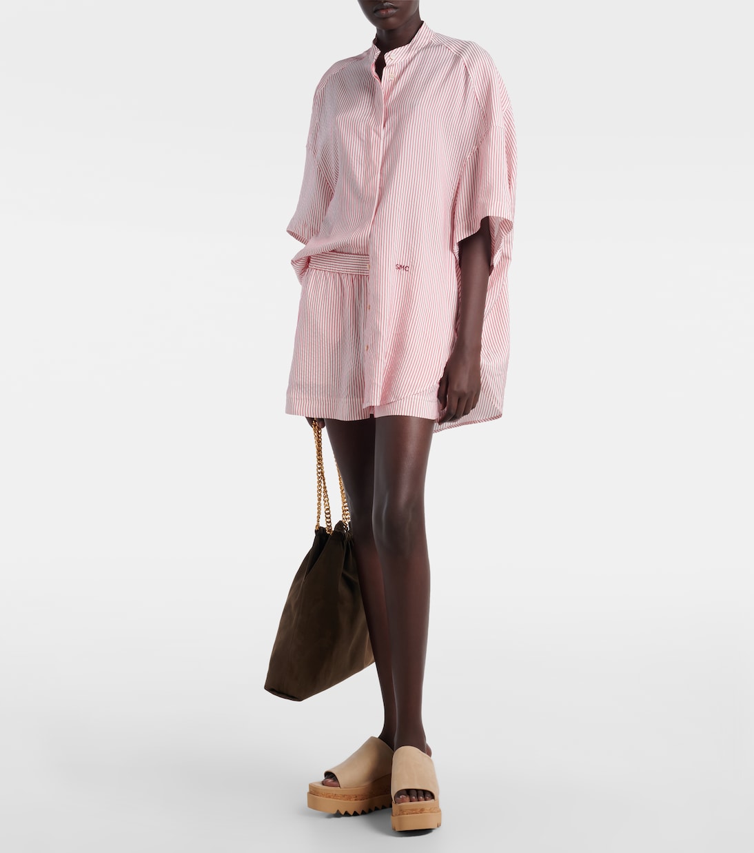 Striped silk shorts | Stella McCartney