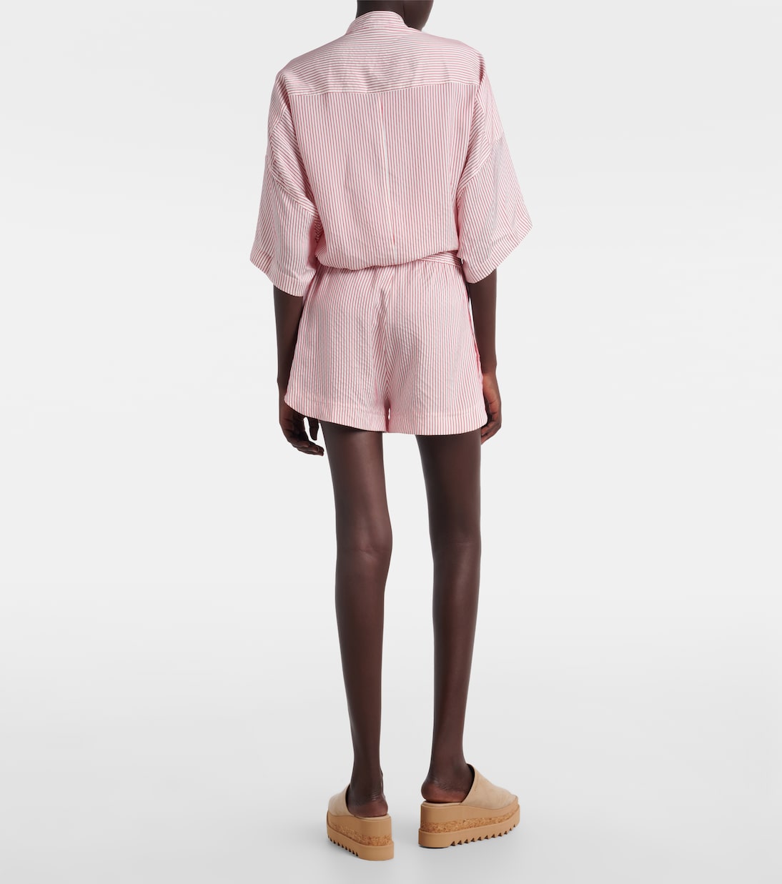 Striped silk shorts | Stella McCartney