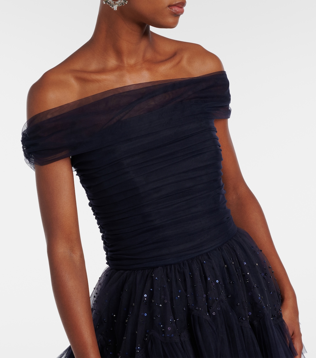 Queenie embellished tiered tulle gown | Jenny Packham