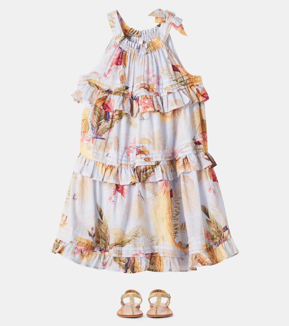 Rhiannon floral tiered cotton dress | Zimmermann Kids