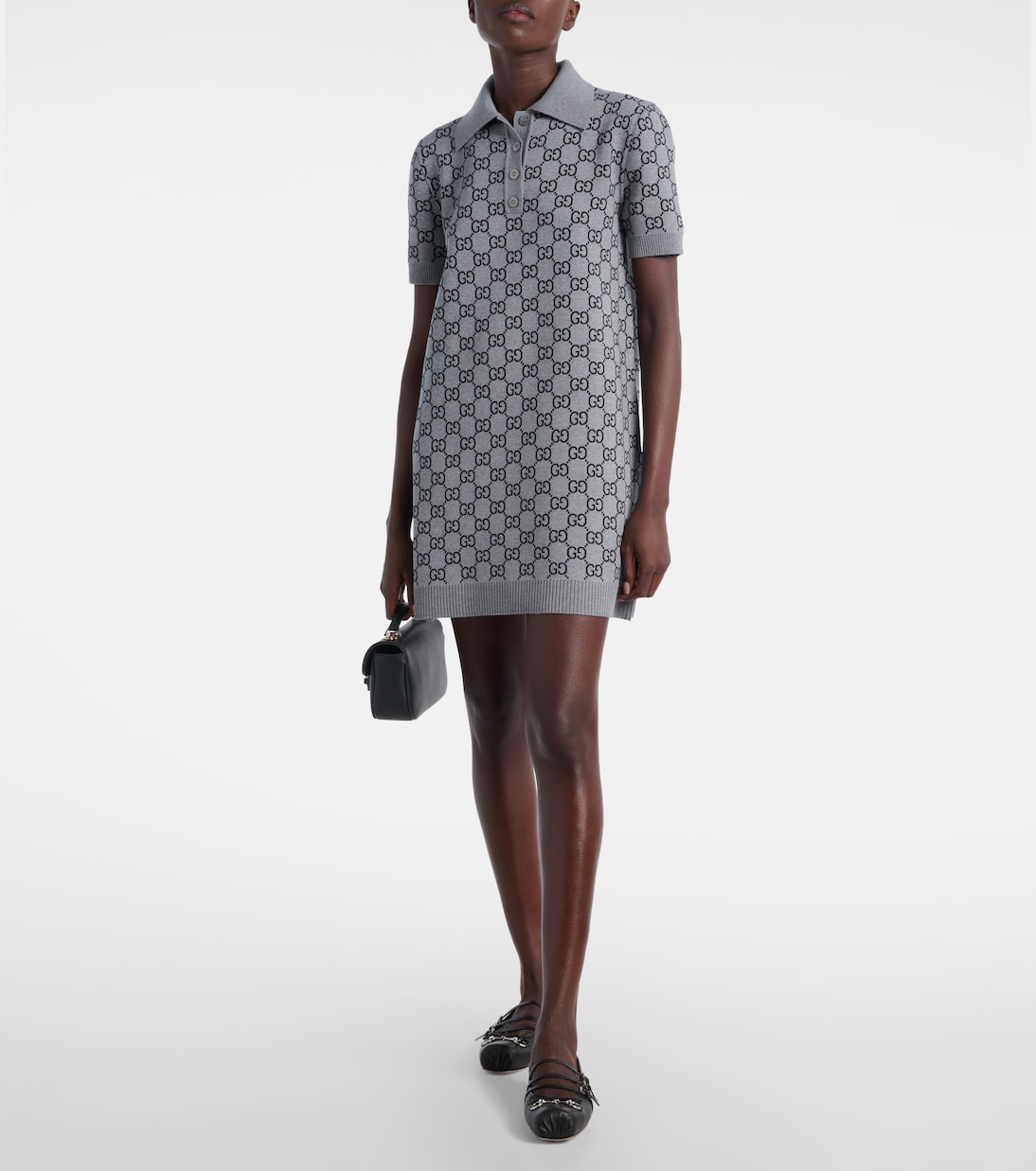 Polokleid GG aus einem Wollgemisch | Gucci