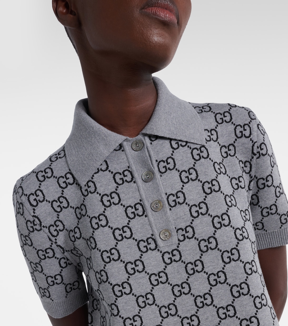 Polokleid GG aus einem Wollgemisch | Gucci