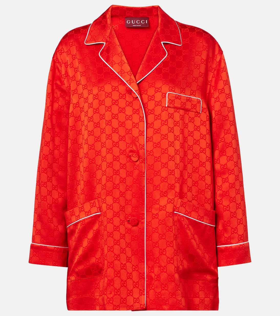 Camicia in raso GG | Gucci