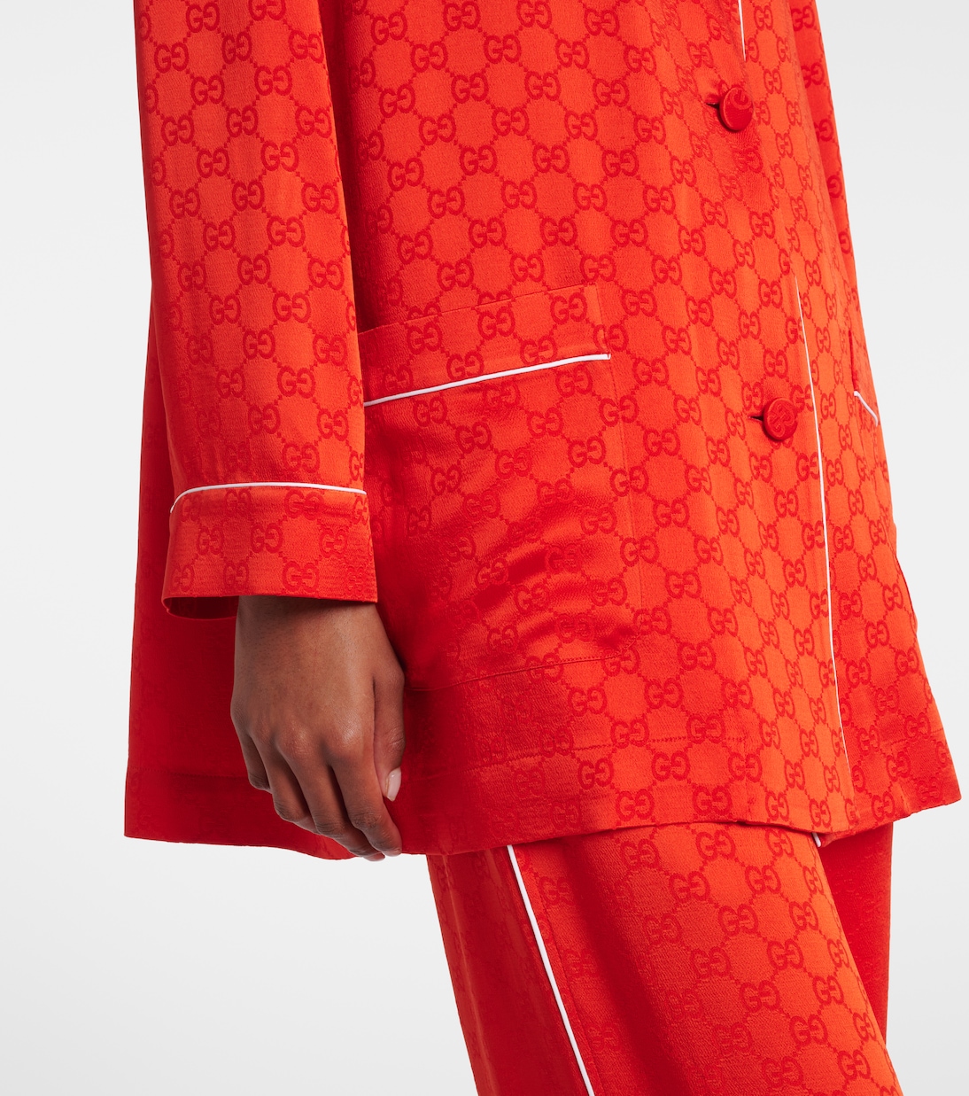 Camicia in raso GG | Gucci