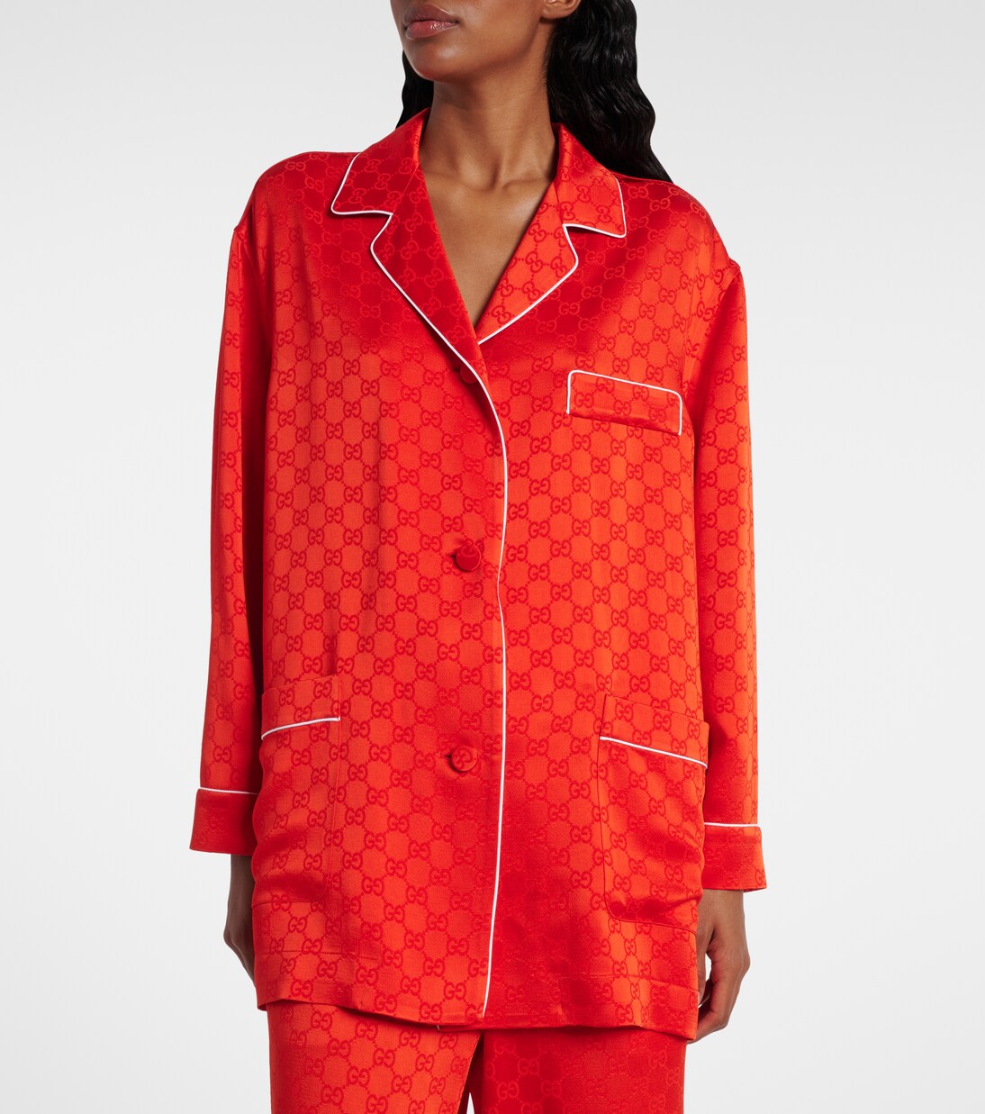 Camicia in raso GG | Gucci