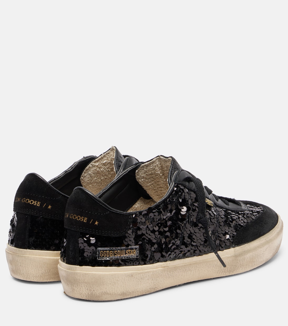 Sneakers Soul Star aus Leder mit Pailletten | Golden Goose
