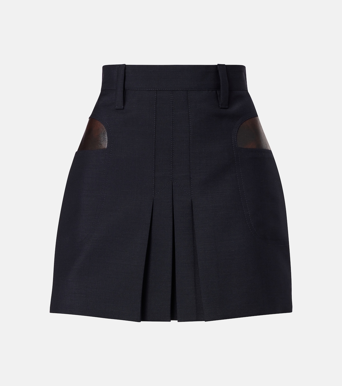 Pleated mohair and wool miniskirt | Prada