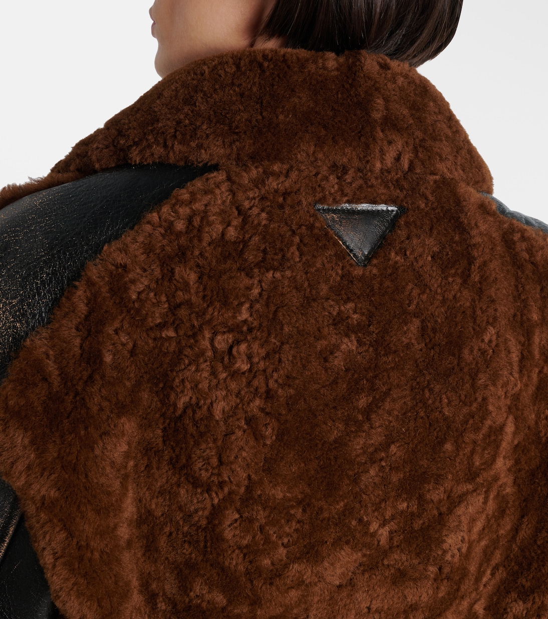 Veste en cuir et shearling | Prada