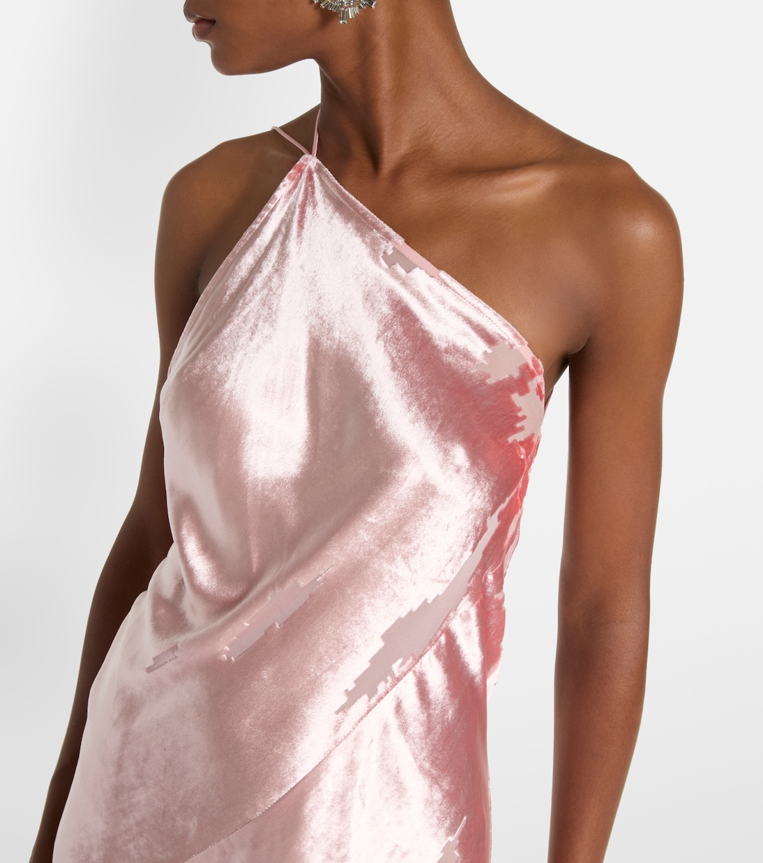 Asymmetric velvet gown | The Sei