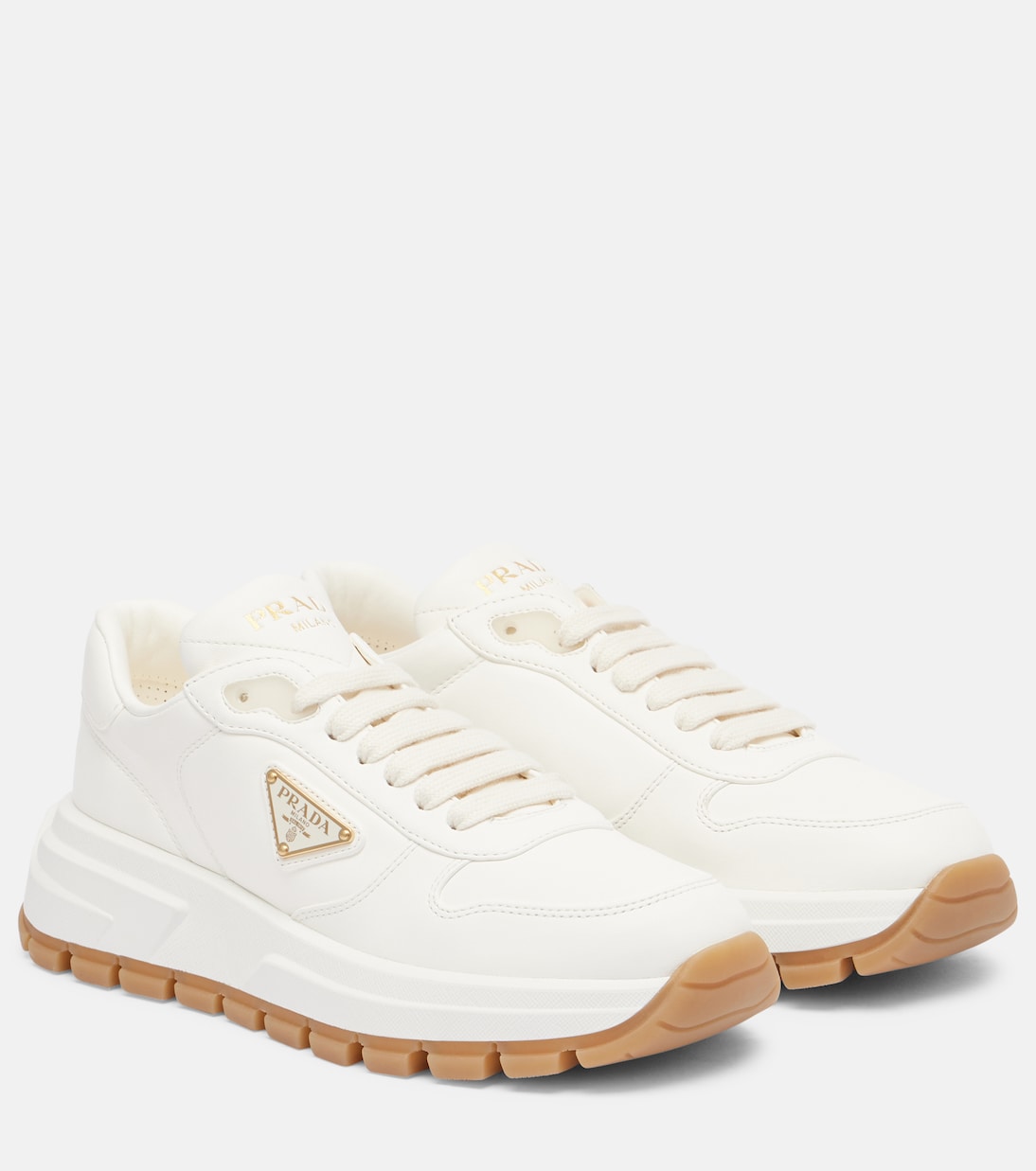 Leather sneakers | Prada