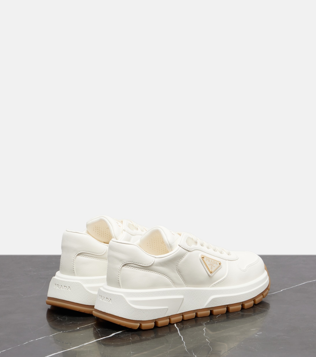 Leather sneakers | Prada