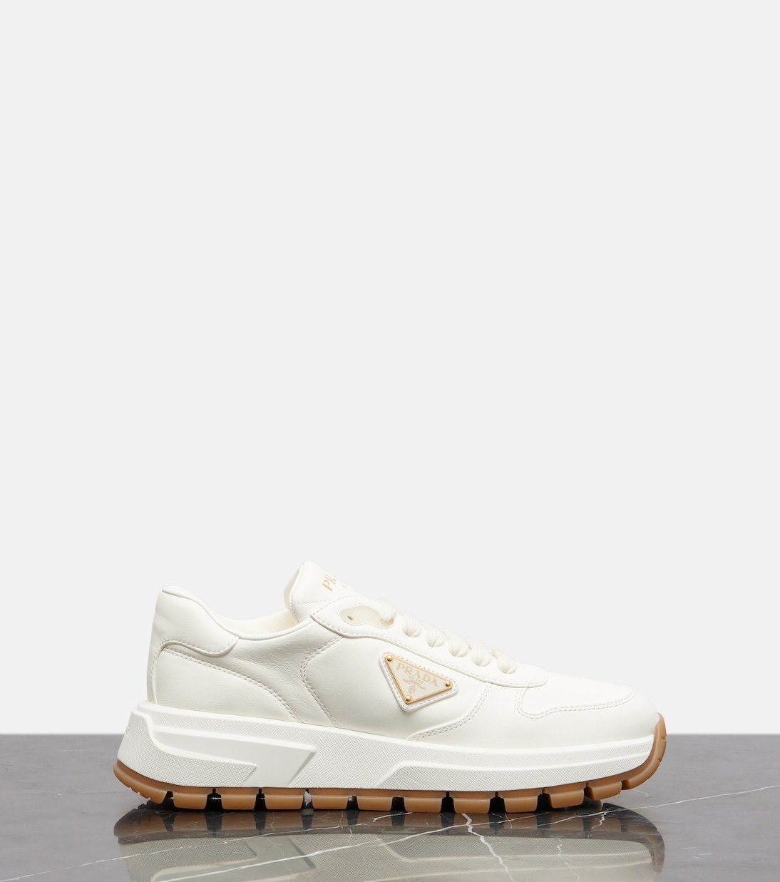 Leather sneakers | Prada