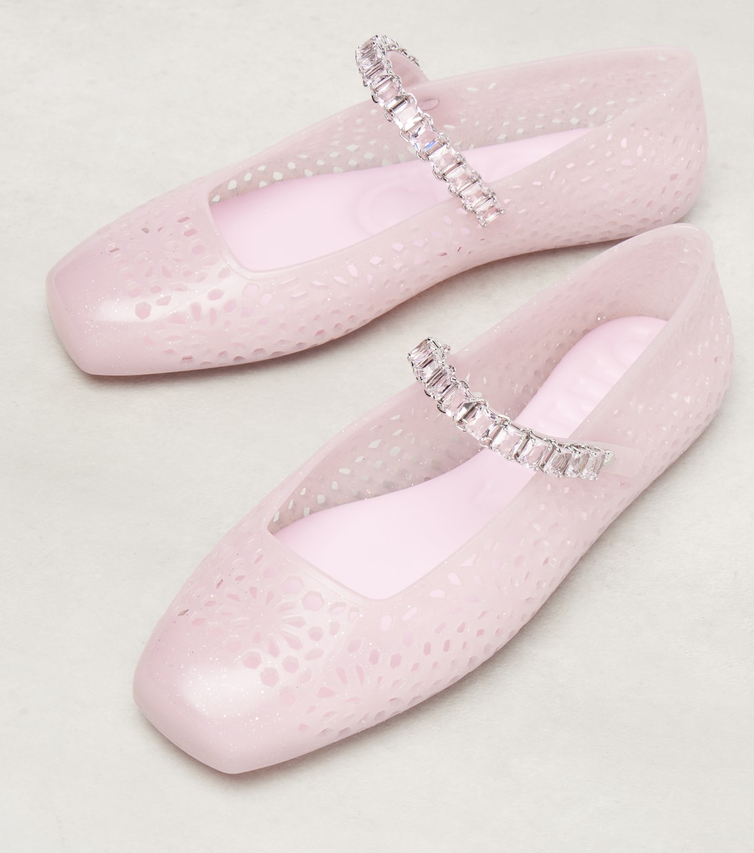 Mary-Jane-Ballerinas Jelly mit kristallen | Jimmy Choo