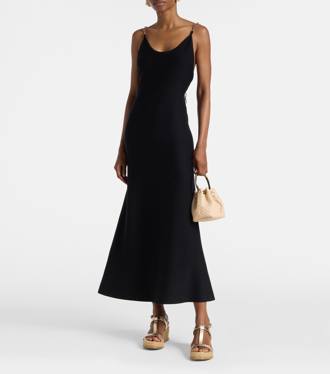 Theia 60 metallic leather espadrille wedges | Jimmy Choo