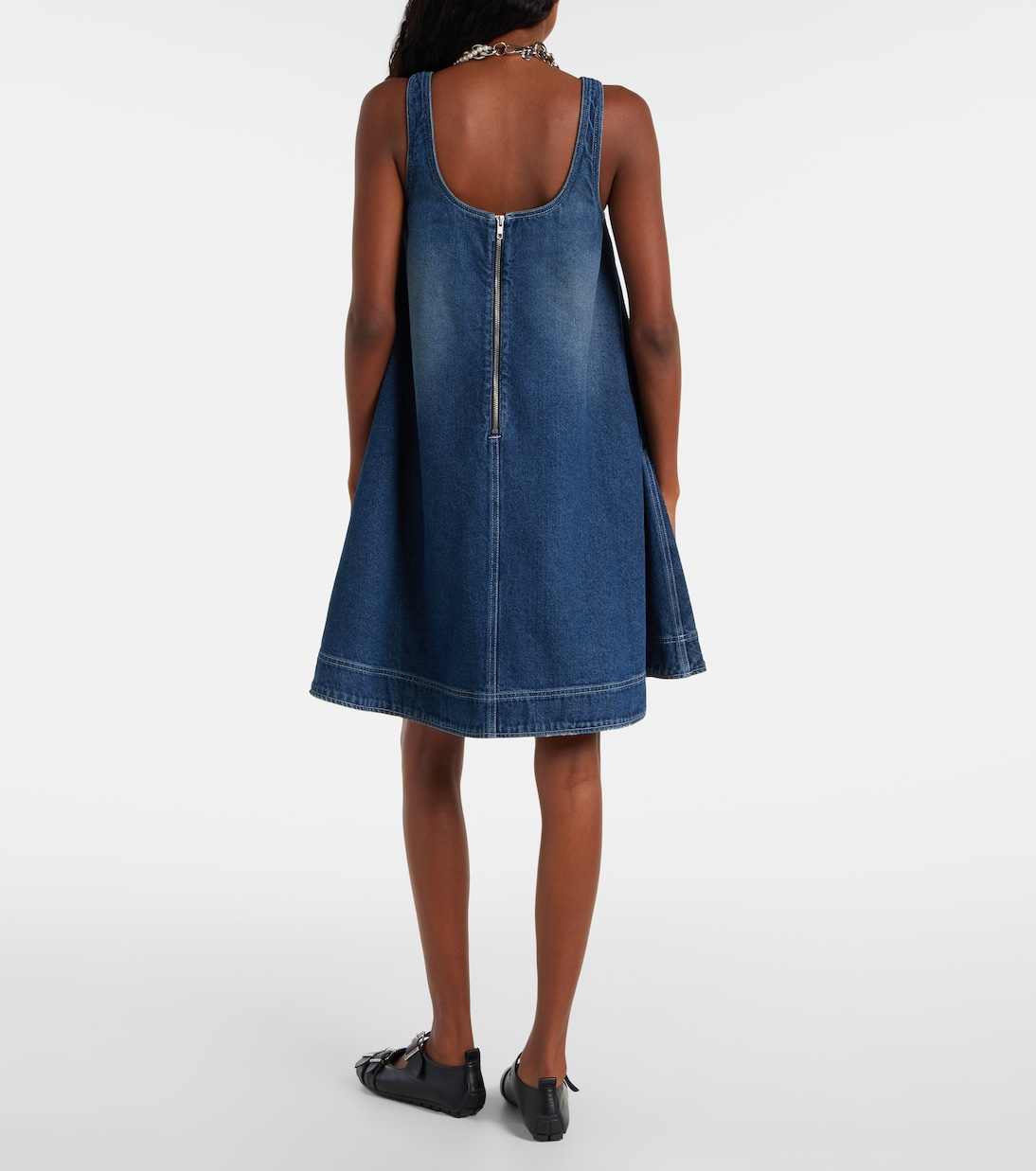 Distressed denim minidress | Simone Rocha