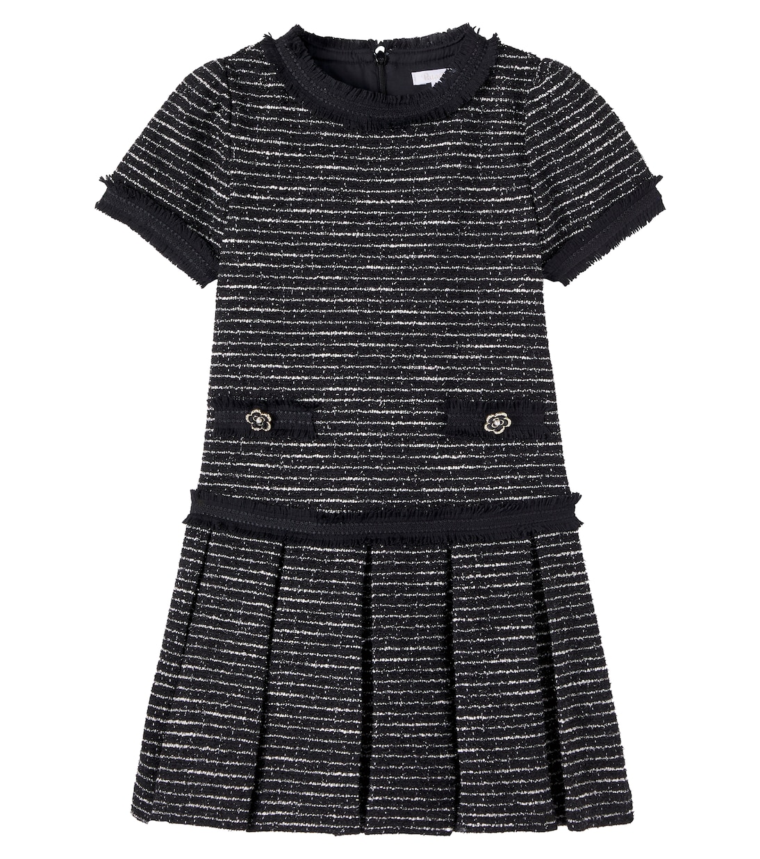 Pleated tweed dress | Patachou