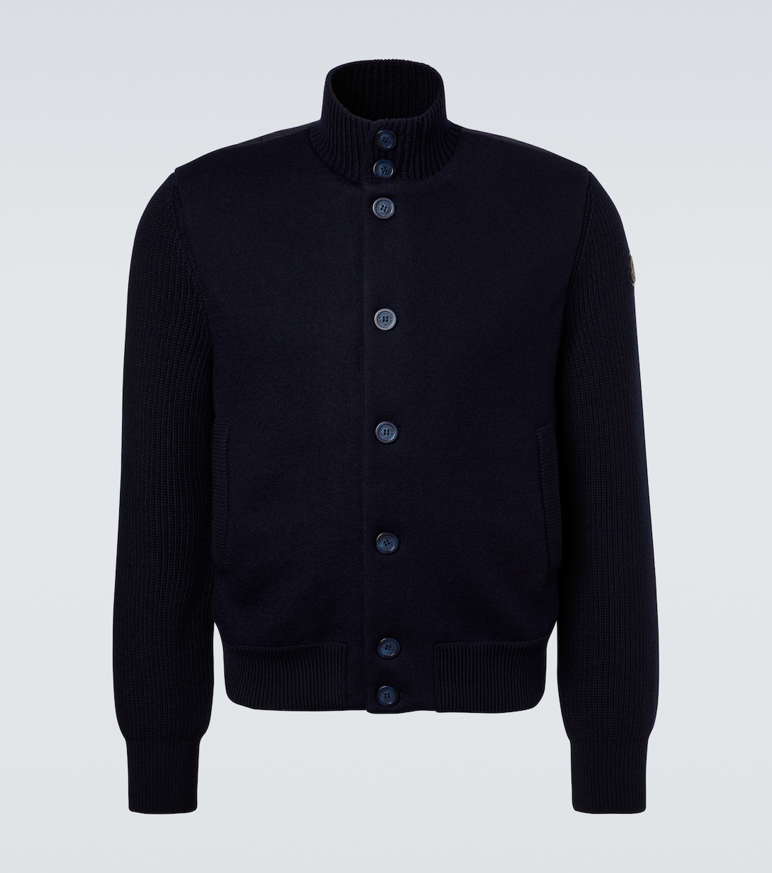 Down-paneled virgin wool cardigan | Moncler