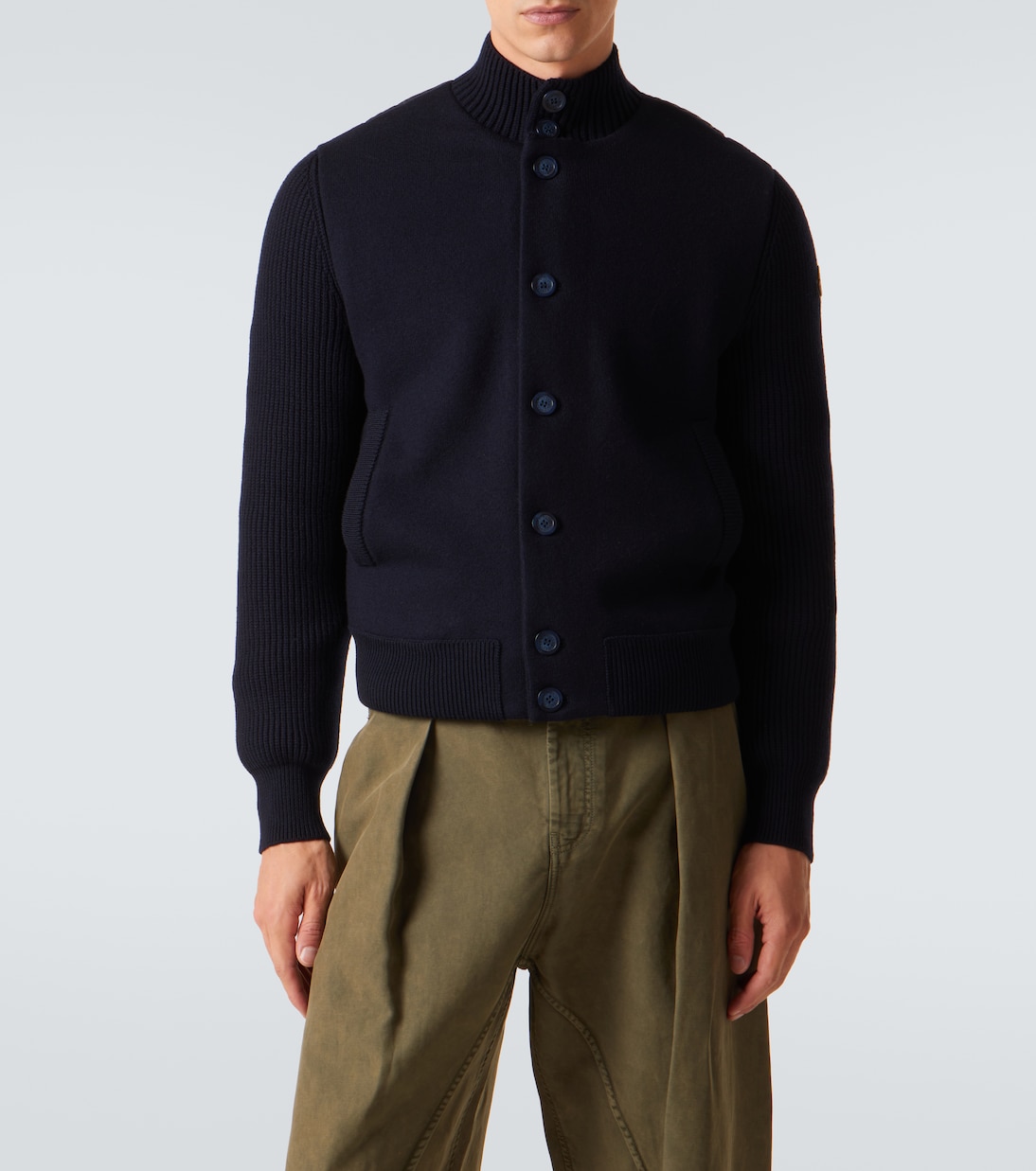 Down-paneled virgin wool cardigan | Moncler