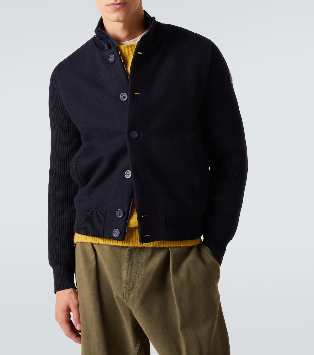 Down-paneled virgin wool cardigan | Moncler