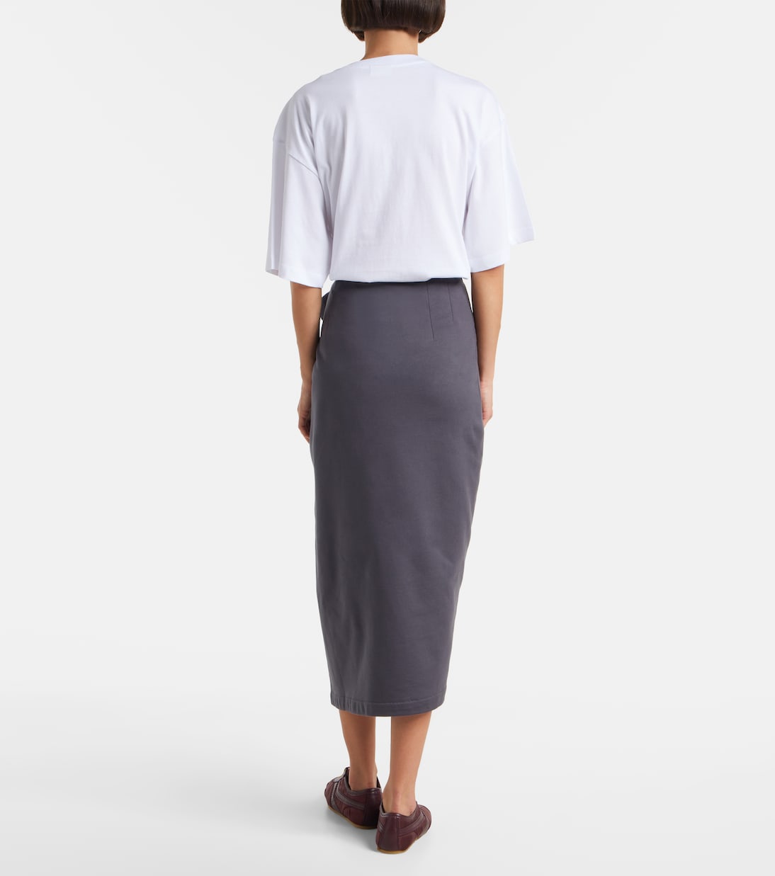 Falda midi de algodón con volantes | Dries Van Noten