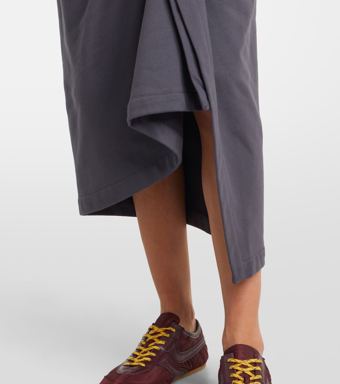 Falda midi de algodón con volantes | Dries Van Noten