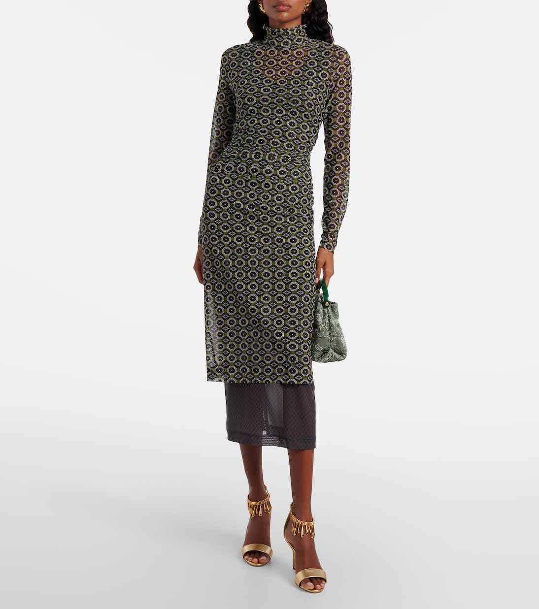 Verzierte Sandalen Nicusan 90 aus Metallic-Leder | Manolo Blahnik