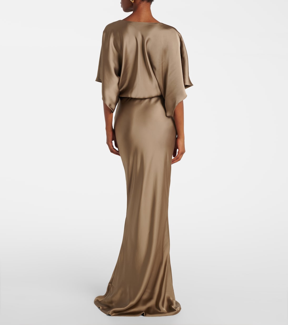 Robe longue Obie en satin | Norma Kamali