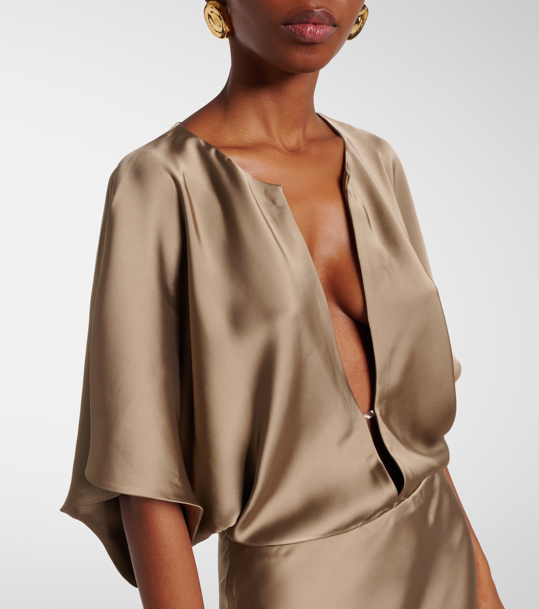 Robe longue Obie en satin | Norma Kamali