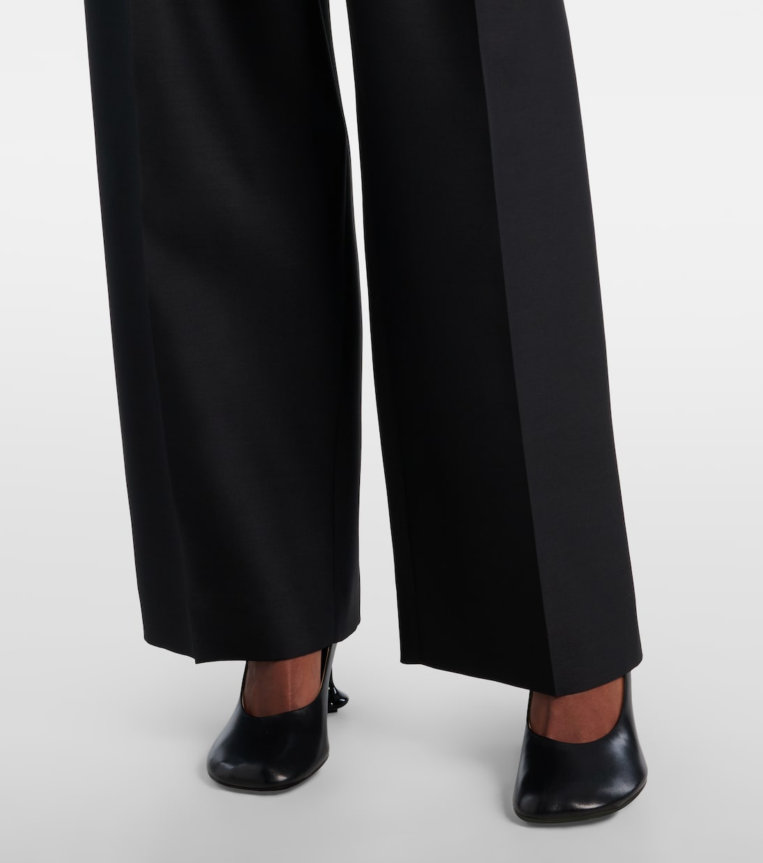 Gathered wool and silk wide-leg pants | Loewe
