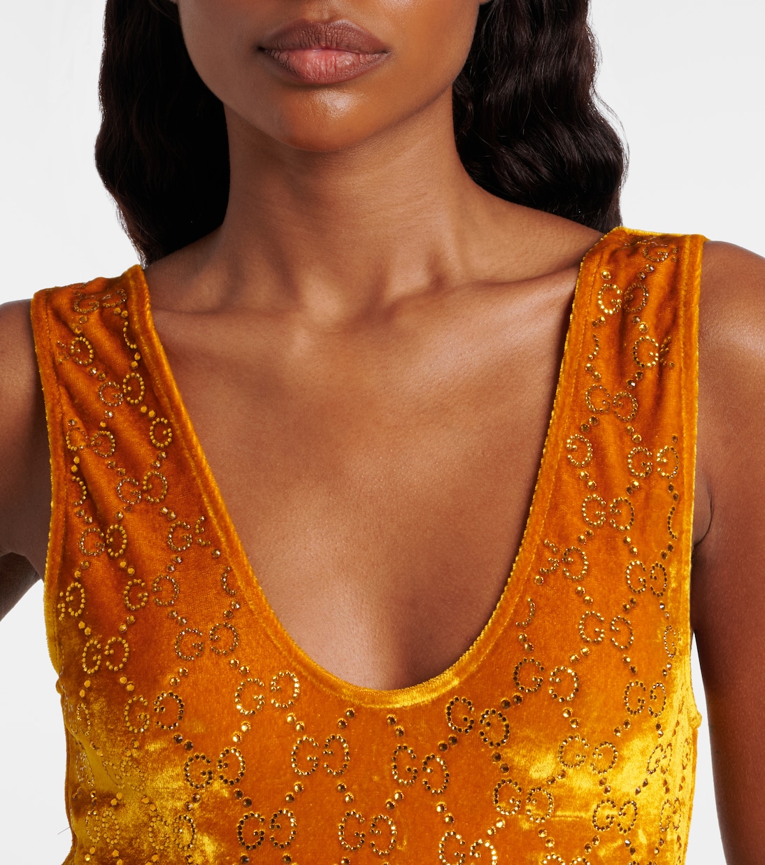 Body GG en velours à ornements | Gucci